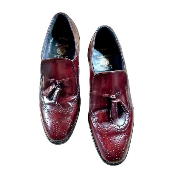 STAFFORD COMFORT PLUS,MENS SLIP-ON WINGTIP LOAFERS. ALL LEATHER SHOE.SIZE 8 1/2 main image 9